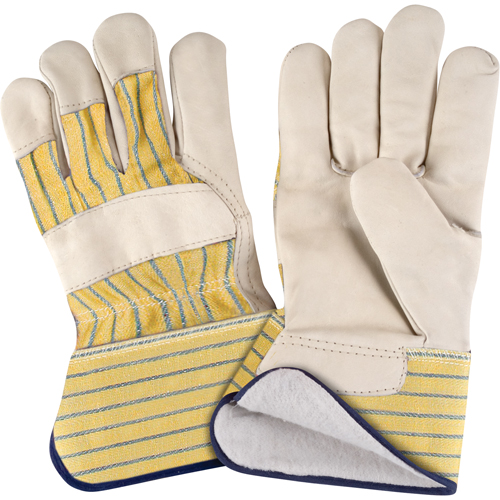 Abrasion-Resistant Winter-Lined Fitters Gloves, X-Large, Grain Cowhide Palm, Cotton Fleece Inner Lining Ottawa Fastener Supply