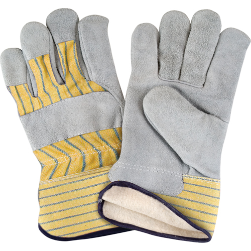 Gants d'ajusteur doubl&eacute;s pour l'hiver, T-Grand, Paume en Cuir de vache refendu, Doublure en Molleton de coton Ottawa Fastener Supply