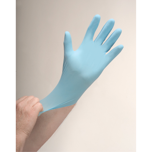Puncture-Resistant Examination Gloves, X-Large, Nitrile, 4.5-mil, Powdered, Blue Ottawa Fastener Supply