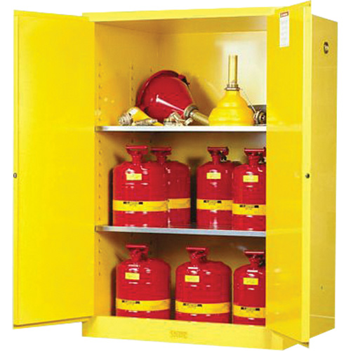 Sure-Grip&reg; Ex Flammable Storage Cabinets, 90 Gal., 2 Door, 43" W x 65" H x 34" D Ottawa Fastener Supply