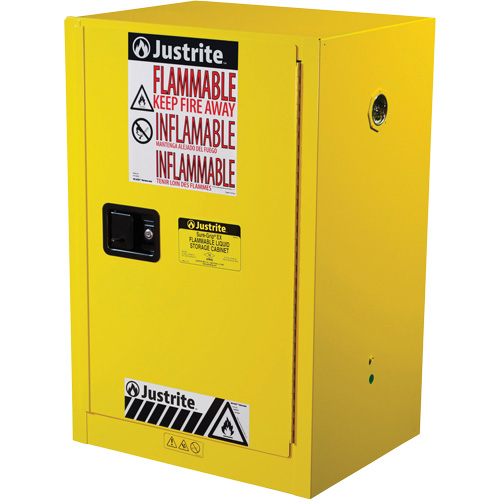 Armoire de s&eacute;curit&eacute; compacte pour produits inflammables EX Sure-Grip, 12 gal., 1 Porte(s), 23,25" La x 35" h x 18" p Ottawa Fastener Supply