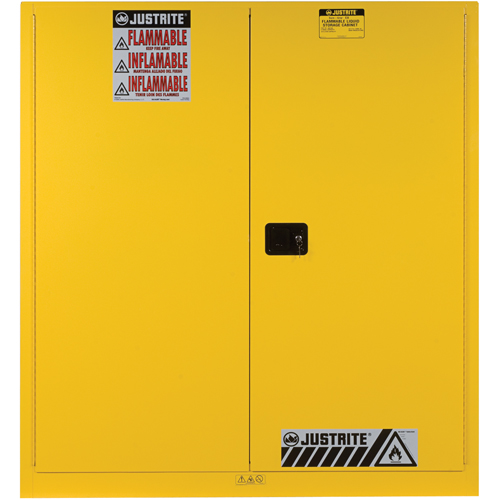 Sure-Grip&reg; EX Vertical Drum Storage Cabinets, 60 US gal. Cap., 2 Drums, Yellow Ottawa Fastener Supply