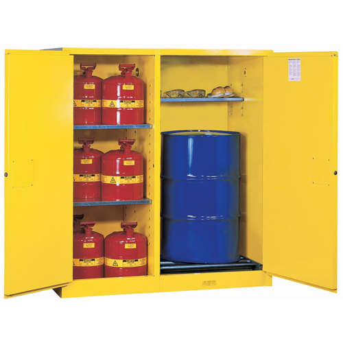 Sure-Grip&reg; EX Double-Duty Safety Cabinets, 115 US gal. Cap., Yellow Ottawa Fastener Supply