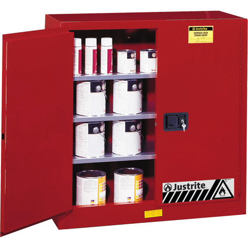 Armoire de s&eacute;curit&eacute; pour la peinture et les encres combustibles EX Sure-Grip, 40 gal., 3 tablettes Ottawa Fastener Supply