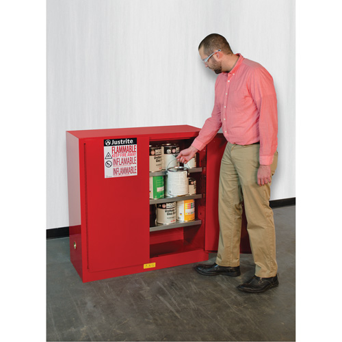 Armoire de s&eacute;curit&eacute; pour la peinture et les encres combustibles EX Sure-Grip, 40 gal., 3 tablettes Ottawa Fastener Supply