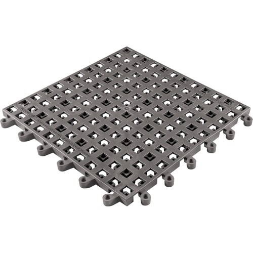 ErgoDeck&reg; General Purpose No. 564 Matting, PVC, 1-1/2' W x 1-1/2' L, 7/8" Thick, Charcoal Ottawa Fastener Supply