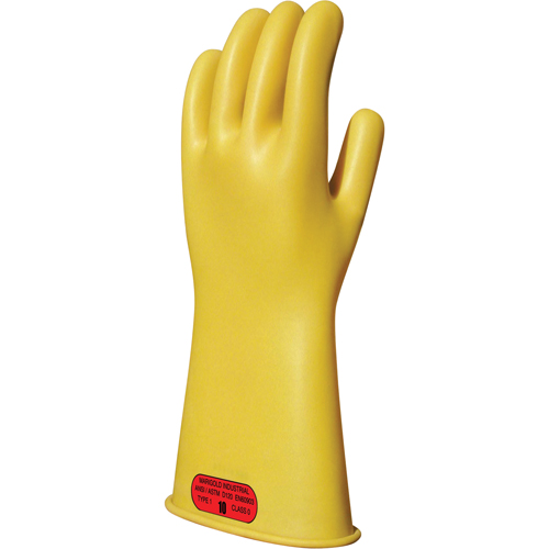 Gants isolants en caoutchouc naturel jaune, ASTM classe 0, Taille 8, 11" lo Ottawa Fastener Supply