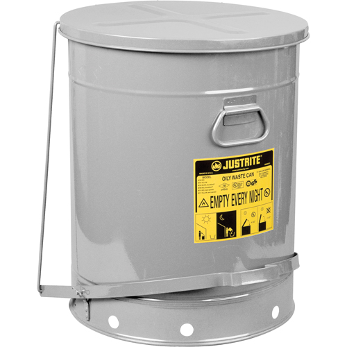 Contenants pour d&eacute;chets huileux, Homologu&eacute; FM/List&eacute; UL, 21 gal. US, Argent Ottawa Fastener Supply