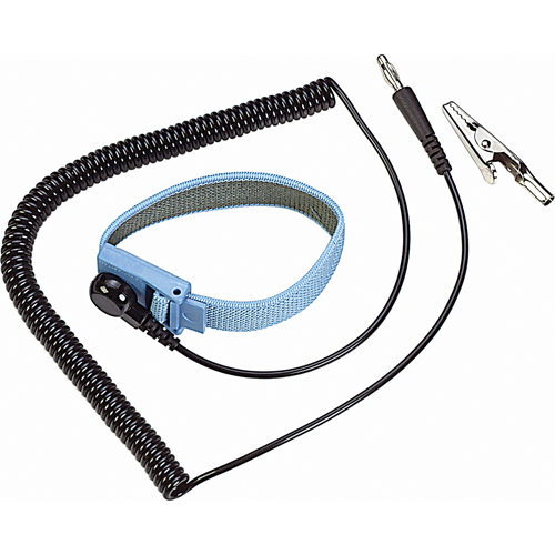 ESD 6' Coil Cord with Wrist Strap Ottawa Fastener Supply