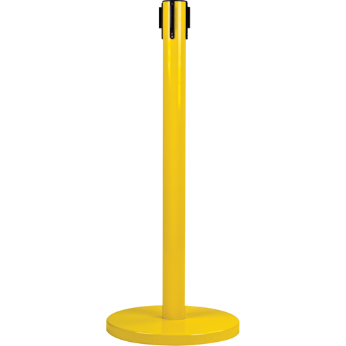 Poteau r&eacute;cepteur pour barri&egrave;res sur pieds pour le contr&ocirc;le des foules, Hauteur de 35", Jaune Ottawa Fastener Supply