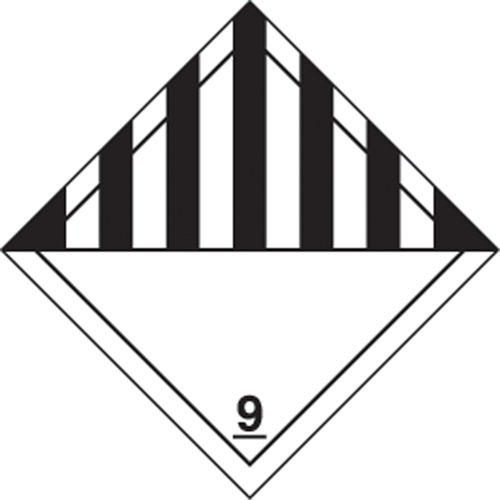 &eacute;tiquettes d'exp&eacute;dition TMD, Classe 9, Mati&egrave;res dangereuses diverses, Vinyle Ottawa Fastener Supply