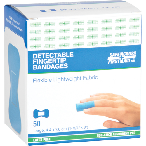 Bandages, Bout de doigt, 3", Tissu d&eacute;tectable, St&eacute;rile Ottawa Fastener Supply