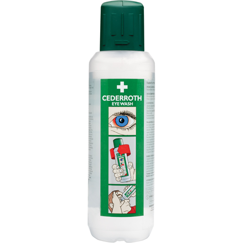 Cederroth Eyewash Solution, Full Bottle, 500 ml Ottawa Fastener Supply