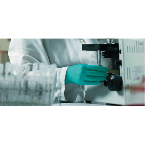 TouchNTuff Disposable Gloves, 7, Nitrile, 5-mil, Powdered, Green Ottawa Fastener Supply