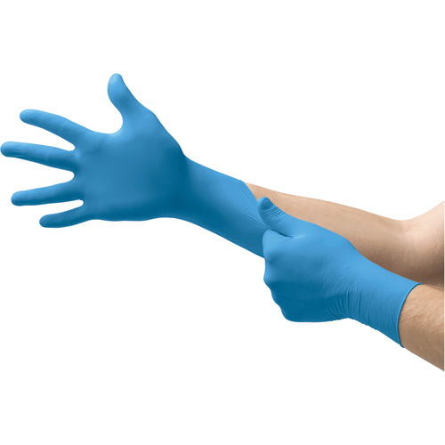 Disposable Gloves, Small, Nitrile, 5-mil, Powdered, Blue Ottawa Fastener Supply