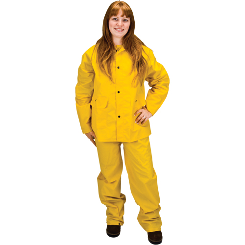 RZ100 Rain Suit, Polyester/PVC, Small, Yellow Ottawa Fastener Supply