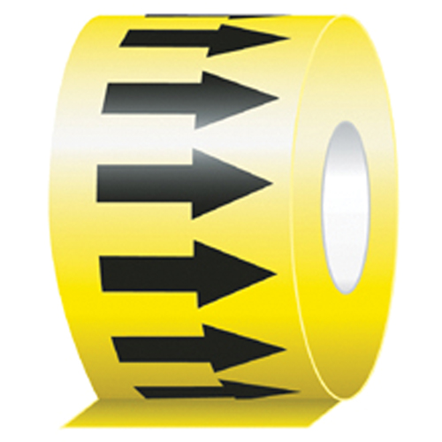 Directional Flow Arrow Tapes, 108', Black on Yellow Ottawa Fastener Supply