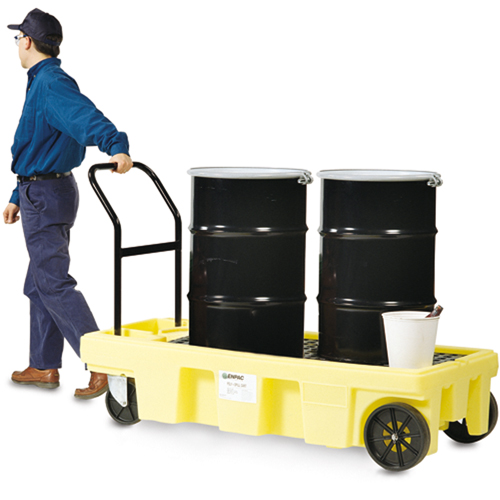 Poly-Spillcart Cart, 66.5" L x 29" W x 43.9" H, 57 US gal. Spill Cap. Ottawa Fastener Supply