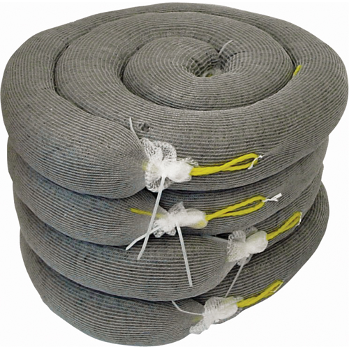 Barrage absorbant de premi&egrave;re qualit&eacute;, Universel, 10' lo x 5" la, Absorption 35 gal., 4 /pqt Ottawa Fastener Supply