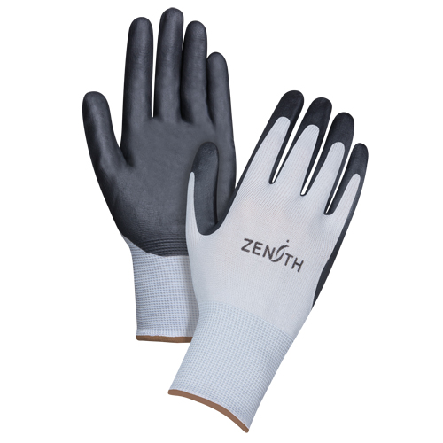 Gants l&eacute;gers enduits et respirants, 9/Grand, R&ecirc;vetement Mousse de nitrile, Calibre 13, Enveloppe en Polyester Ottawa Fastener Supply