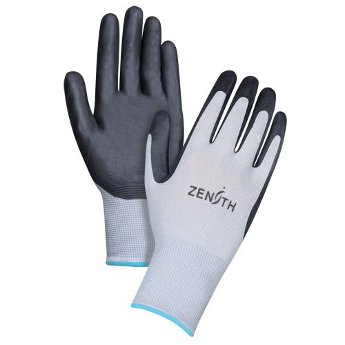 Gants l&eacute;gers enduits et respirants, 10/T-Grand, R&ecirc;vetement Mousse de nitrile, Calibre 13, Enveloppe en Polyester Ottawa Fastener Supply
