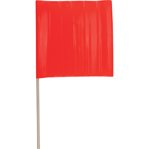 Traffic Safety Flags, Vinyl, With Handle Ottawa Fastener Supply