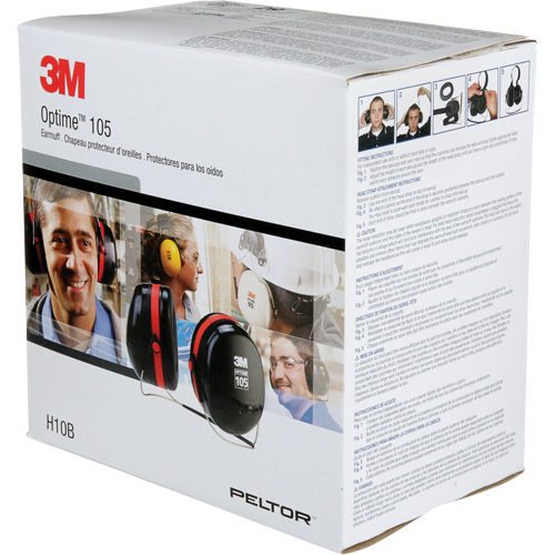 Peltor Optime 105 Series Earmuffs, Neckband, 29 NRR dB Ottawa Fastener Supply