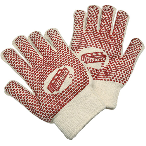 Red Brick&reg; Reversible Terrycloth Gloves, Cotton, Double Sided, 10 Gauge, Large Ottawa Fastener Supply