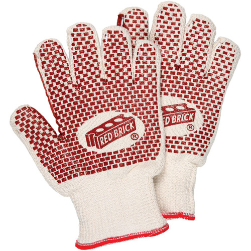 Gants r&eacute;versibles en tissu &eacute;ponge Red Brick, Coton, Deux c&ocirc;t&eacute;s, Calibre 10, Petit Ottawa Fastener Supply