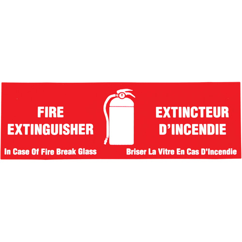 &eacute;tiquette  Fire Extinguisher / Extincteur d'incendie , 2" x 6", Vinyle, Bilingue avec pictogramme Ottawa Fastener Supply