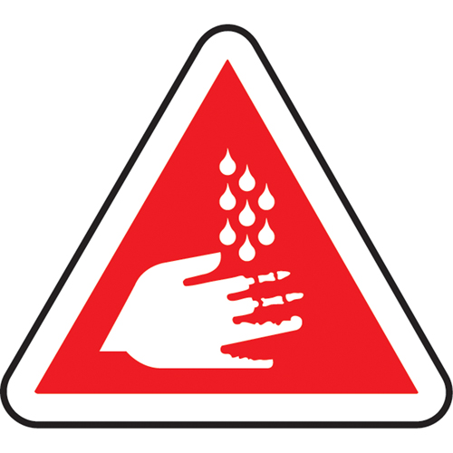Corrosive Material CSA Standard Safety Sign, 6" x 6", Plastic, Pictogram Ottawa Fastener Supply