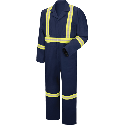 Enhanced Visibility Coveralls, Men's, Navy Blue, Size 38 Ottawa Fastener Supply