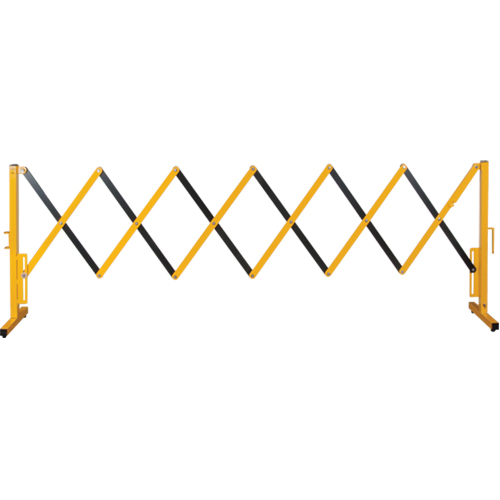 Expandable Barrier, 37" H x 11' L, Black/Yellow Ottawa Fastener Supply