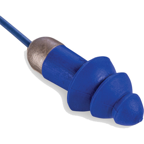 Bouchons d'oreille r&eacute;utilisables et d&eacute;tectable Rockets, Avec cordon, Taille unique, Vrac - &eacute;tui en plastique, NRR dB 27 Ottawa Fastener Supply