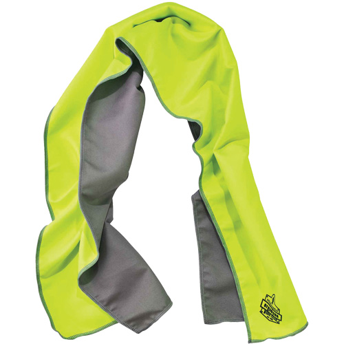 Serviette de refroidissement en microfibre Chill-Its 6602MF, Lime haute visibilit&eacute; Ottawa Fastener Supply