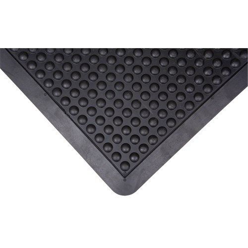 Anti-Fatigue Dome Matting, Bubbled, 2' x 3' x 1/2", Black, Rubber Ottawa Fastener Supply