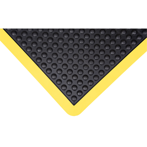 Anti-Fatigue Dome Matting, Bubbled, 2' x 3' x 1/2", Black, Rubber Ottawa Fastener Supply