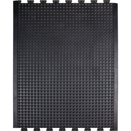 Tapis antifatigue en d&ocirc;me, &agrave; bulles, 3' x 4' x 1/2", Noir, Caoutchouc Ottawa Fastener Supply