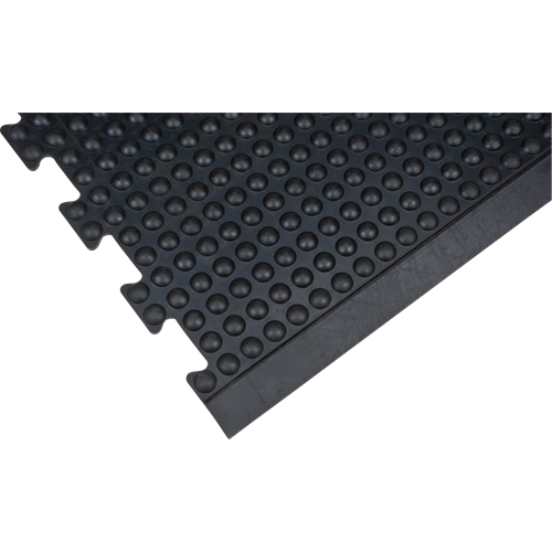 Tapis antifatigue en d&ocirc;me, &agrave; bulles, 3' x 4' x 1/2", Noir, Caoutchouc Ottawa Fastener Supply