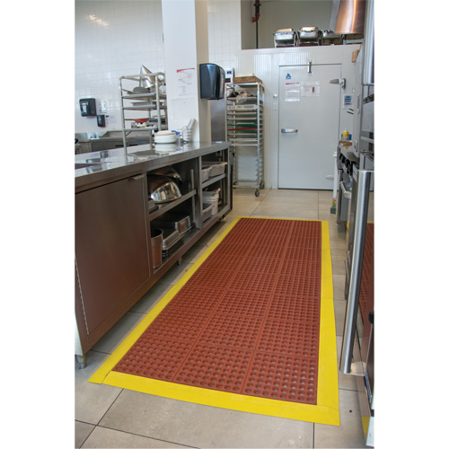 Tapis modulaire antifatigue, Nid d'abeilles, 3' x 3' x 1/2", Brun, Nitrile/Caoutchouc Ottawa Fastener Supply