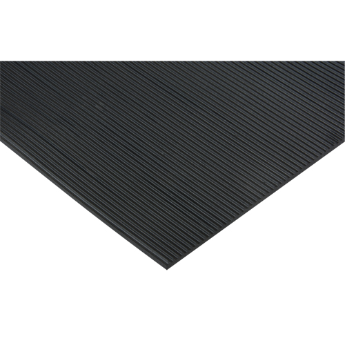 Tapis &agrave; nervures fines, Essuie-pieds, 2' x 75' x 1/8", Noir Ottawa Fastener Supply