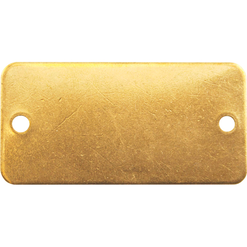 Blank Tags, Brass, 3" W x 1" H Ottawa Fastener Supply