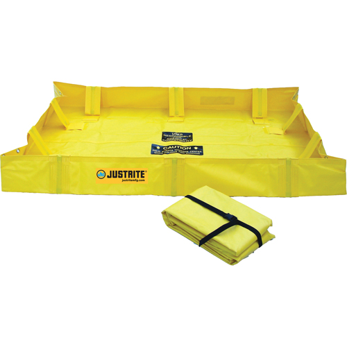 QuickBerm&reg; Lite Containment Berm, 119 gal. Capacity, 4' W x 6' L x 8" H, Snap-Up Bracket Ottawa Fastener Supply