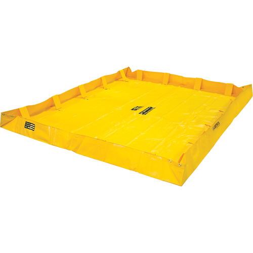 QuickBerm&reg; Lite Containment Berm, 318 US gal. Capacity, 8' W x 8' L x 8" H, Snap-Up Bracket Ottawa Fastener Supply