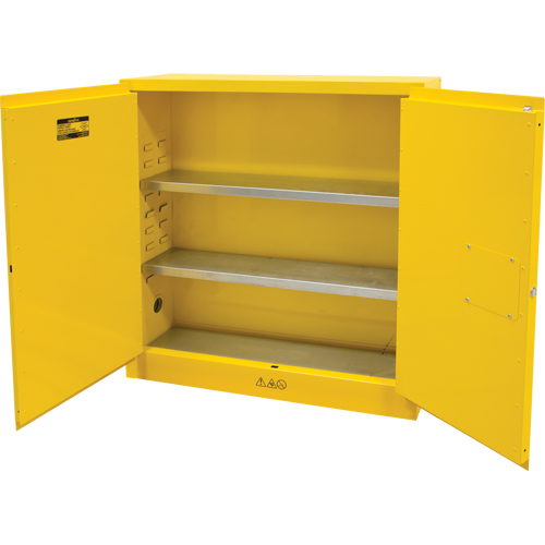 Flammable Storage Cabinet, 24 gal., 2 Door, 43" W x 44" H x 12" D Ottawa Fastener Supply