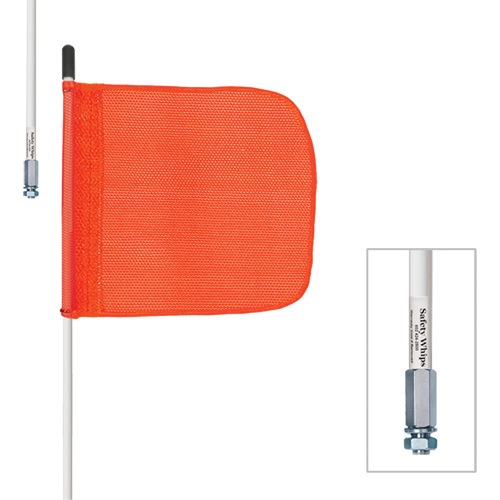 Tiges de s&eacute;curit&eacute; robustes Safety Whip, Fixation Filet&eacute;, Hauteur 5', Orange Ottawa Fastener Supply