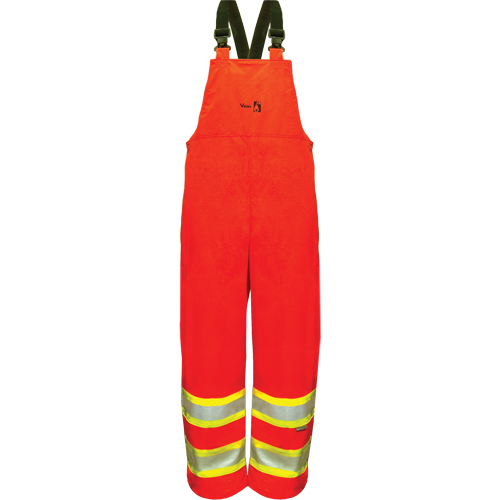 Hi-Vis FR/PU Safety Rain Bib Pants, 4X-Large, Orange Ottawa Fastener Supply