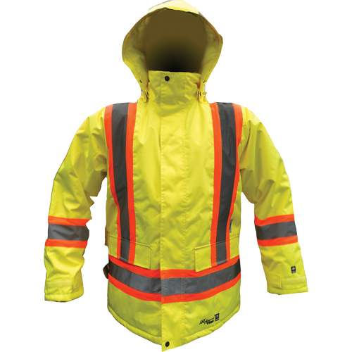 Parka de s&eacute;curit&eacute;, Jaune lime haute visibilit&eacute;, Petit Ottawa Fastener Supply