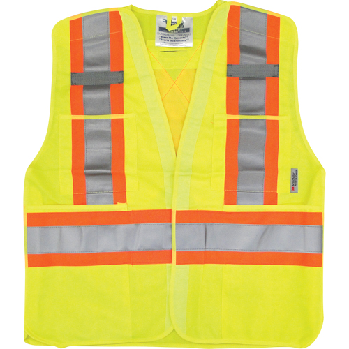 Veste de s&eacute;curit&eacute; pour la circulation, Jaune lime haute visibilit&eacute;, Moyen/Petit, Polyester Ottawa Fastener Supply