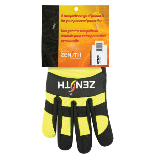 ZM500 High-Visibility Cut-Resistant Mechanic's Gloves, HPPE Palm, Size Large Ottawa Fastener Supply